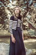 Coco Blanc Striped Cardigan & Maxi Set