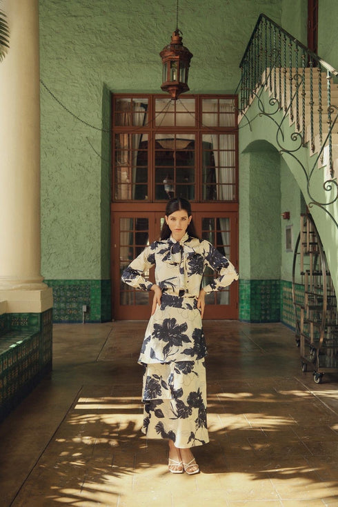 Luum Midnight Floral Blouse Set