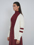 Point Oversized Sweater in Cream & Syrah