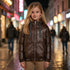 Scotch Bonnet Brown Leather Coat