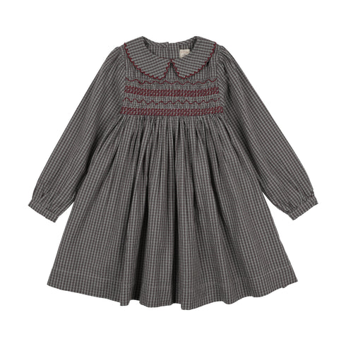 Lil Legs Plaid Edition Dress in Grey