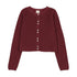 Lil Legs Fine Knit Cardigan in Deep Red