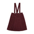 Lil Legs Pleated Suspender Skirt in Deep Red