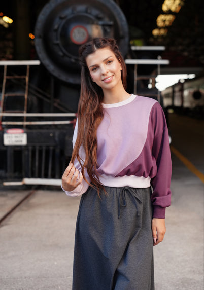 Luna Mae Plum Mix Sweatshirt