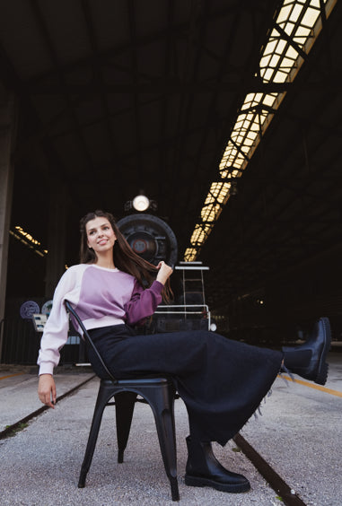 Luna Mae Plum Mix Sweatshirt