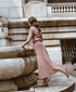 Coco Blanc Blush Sweater & Crepe Skirt Set