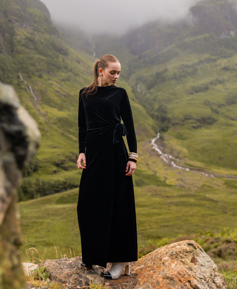 Pashmina Sami Velvet Maxi