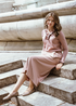 Coco Blanc Blush Sweater & Crepe Skirt Set