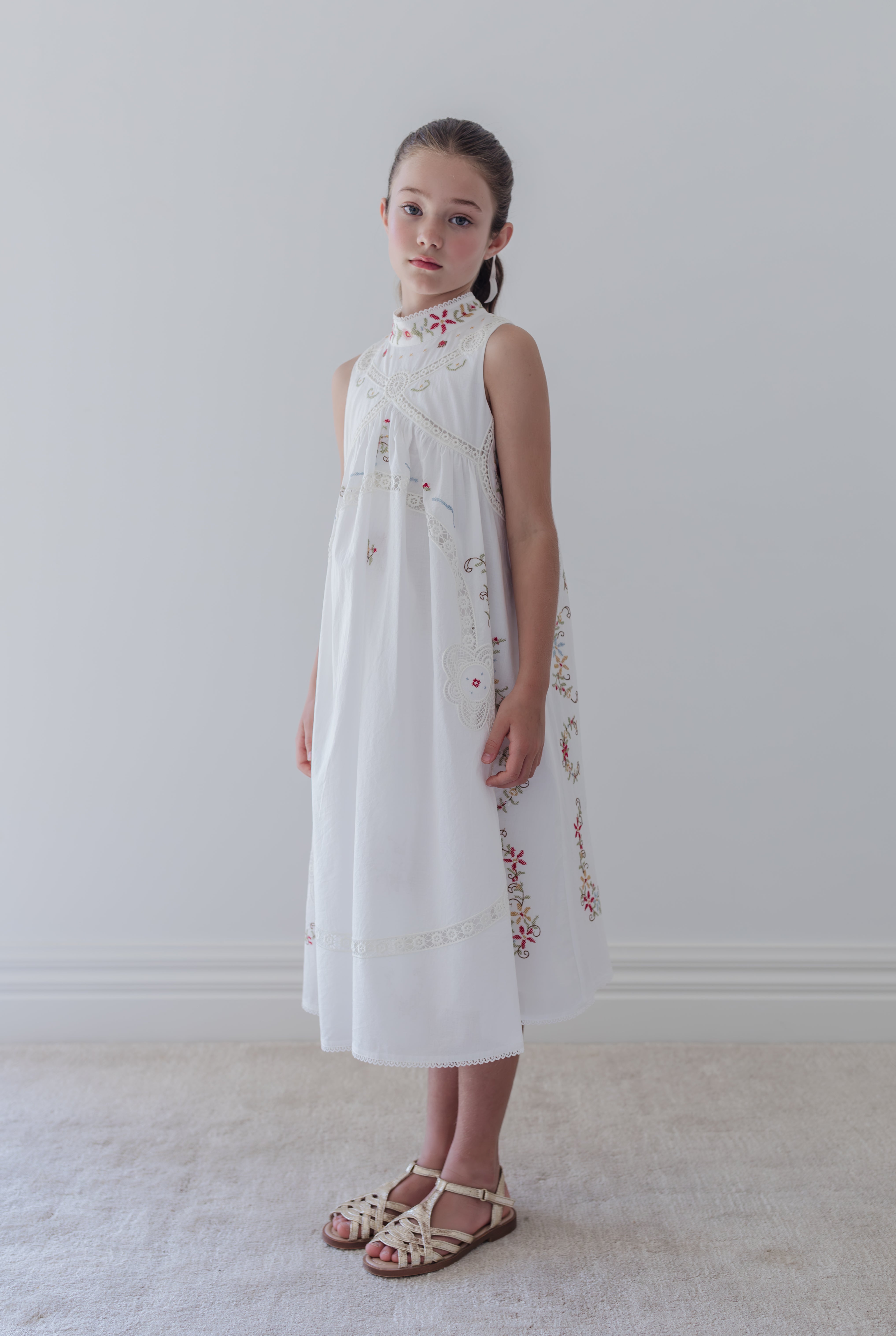 petite amalie pink cream shirred waist dress Black Embroidered Shirred Waist Dress