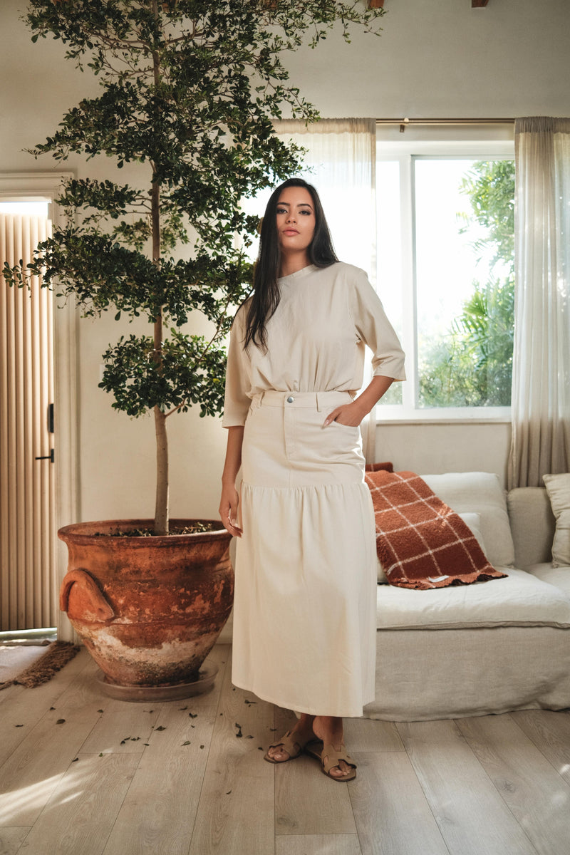 Malka Majesty Cream Skirt – Petit Perfection