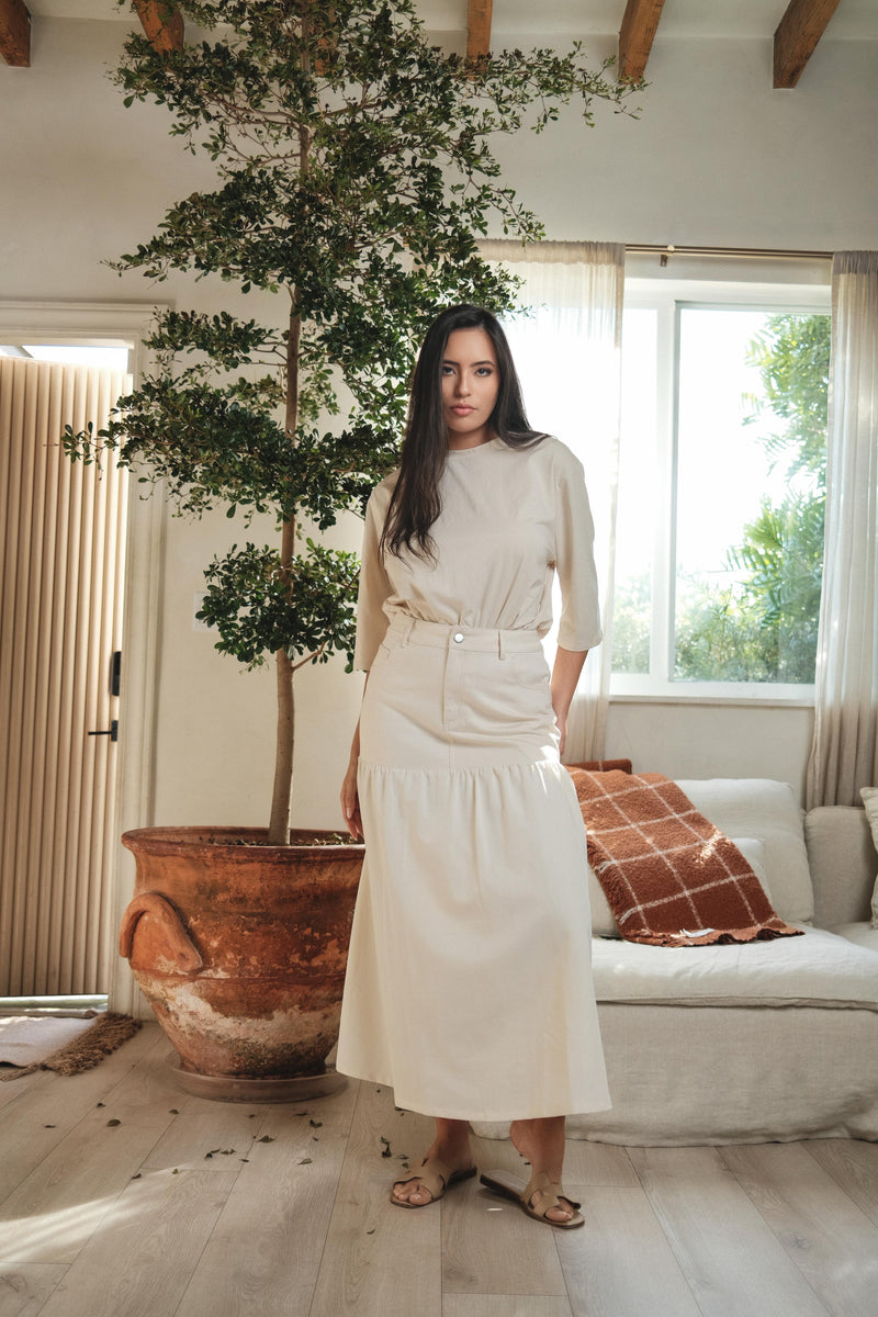 Malka Majesty Cream Skirt – Petit Perfection