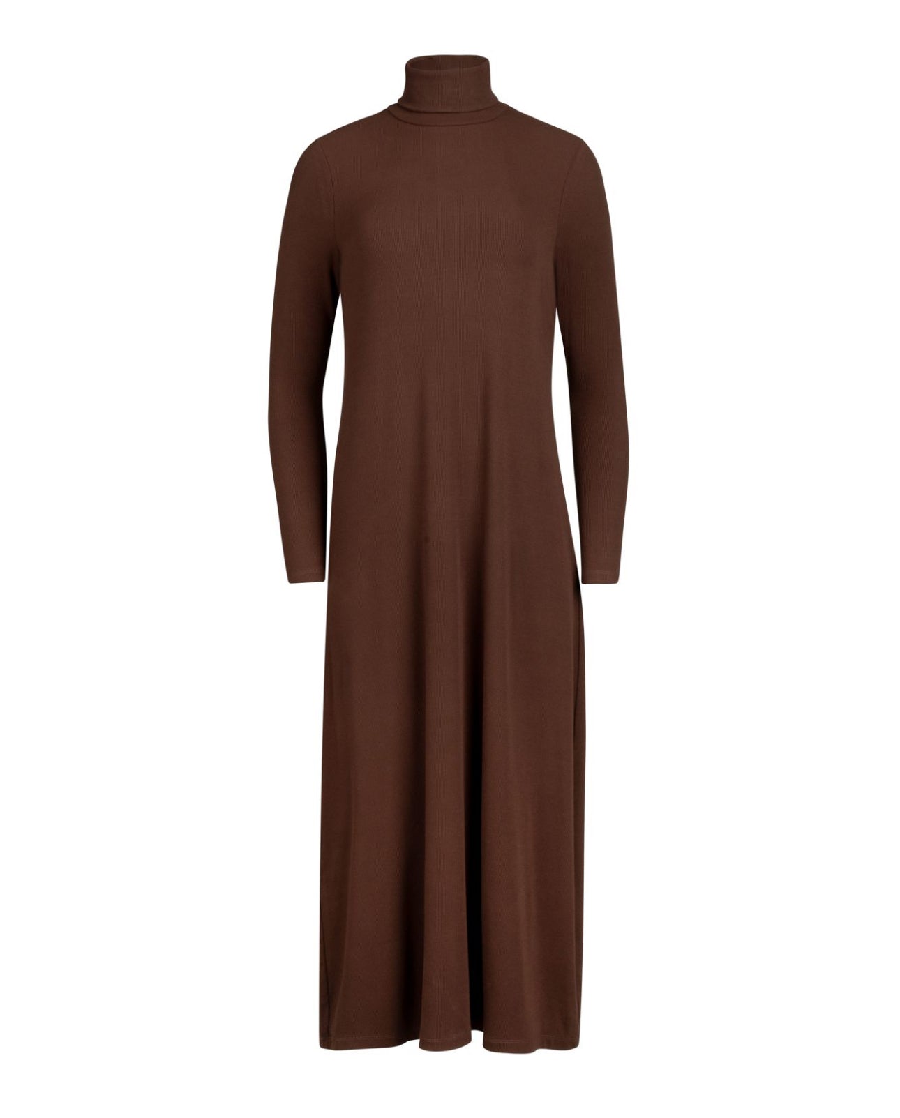 Point A-Line Turtleneck Dress in Chocolate – Petit Perfection