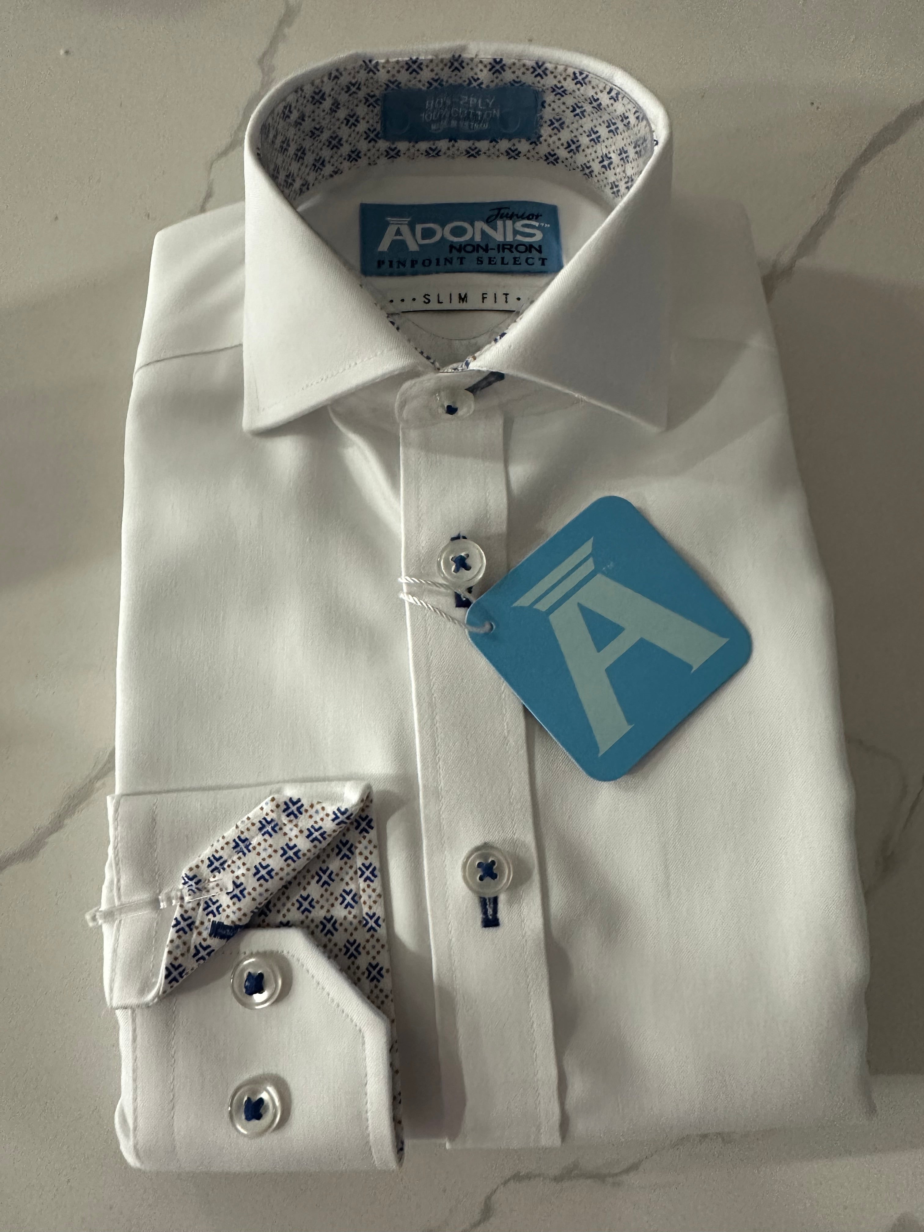 adonis dress shirts Adonis Luxe Print Slim Fit Contrast Shirt – Petit Perfection